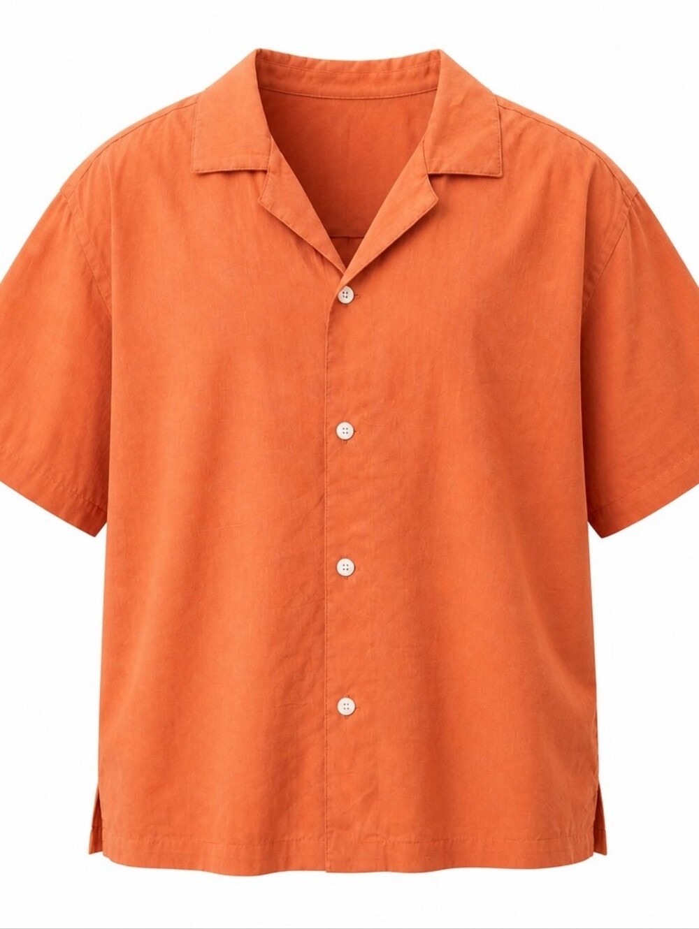 Original Use Men's Short-Sleeve Button-Down Shirt - Orange